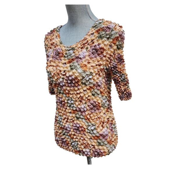 Vtg 90s Popcorn Top One Size Super Stretch Versatile Corp Core Layering Packable - Picture 3 of 8